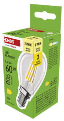 EMOS ZF1D42 LED izzó Filament Mini Globe / E14 / 5, 9 W (60 W) / 806 lm / Meleg fehér (1525731253)