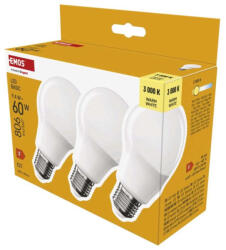 EMOS ZL5F42.3 LED izzó Basic A60 / E27 / 9, 4 W (60 W) / 806 lm / Meleg fehér (1525733299)