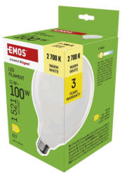 EMOS ZF2D62 LED izzó Filament G125 / E27 / 11 W (100 W) / 1521 lm / Meleg fehér (1525743213)