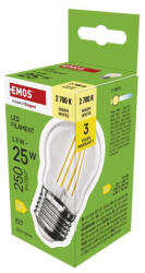 EMOS ZF6D02 LED izzó Filament Mini Globe / E27 / 1, 8 W (25 W) / 250 lm / Meleg fehér (1525743209)