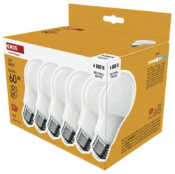 EMOS ZL5F48.6 LED izzó Basic A60 / E27 / 8, 8 W (60 W) / 806 lm / Természetes fehér (1525743423)