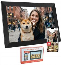 Frameo Digitális keret Frameo WiFi 10.1" 64GB Érintőképernyős Fekete Kiváló Képminőség (Cyfrowa ramka na zdjęcia Frameo 10,1″)