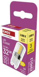 EMOS ZQ9D12 LED izzó Classic JC / G9 / 2, 5 W (32 W) / 350 lm / meleg fehér (1525736213)