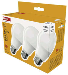 EMOS ZL5F48.3 LED izzó Basic A60 / E27 / 8, 8 W (60 W) / 806 lm / Természetes fehér (1525743422)