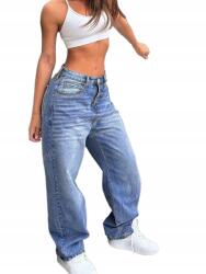Shein XL Boyfriend Farmernadrág Egyenes Szárú