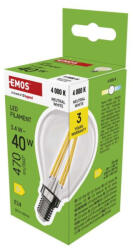 EMOS ZF1D23 LED izzó Filament Mini Globe / E14 / 3, 4 W (40 W) / 470 lm / Természetes fehér (1525731449)