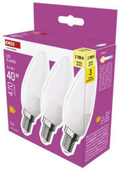 EMOS ZQ3E21.3 LED izzó Classic gyertya / E14 / 4, 2 W (40 W) / 470 lm / Meleg fehér (1525731237)