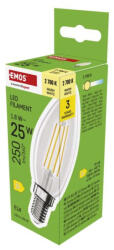 EMOS ZF3D02 LED izzó Filament gyertya / E14 / 1, 8 W (25 W) / 250 lm / Meleg fehér (1525731248)