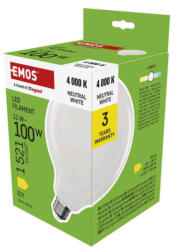 EMOS ZF2D63 LED izzó Filament G125 / E27 / 11 W (100 W) / 1521 lm / Természetes fehér (1525743406)