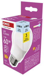 EMOS ZQ5E44 LED izzó Classic A60 / E27 / 7 W (60 W) / 806 lm / Hideg fehér (1525733121)