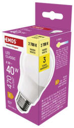 EMOS ZQ5E21 LED izzó Classic A60 / E27 / 4 W (40 W) / 470 lm / meleg fehér (1525733277)
