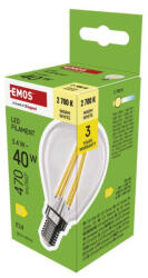 EMOS ZF1D22 LED izzó Filament Mini Globe / E14 / 3, 4 W (40 W) / 470 lm / Meleg fehér (1525731252)