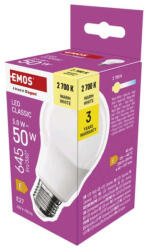 EMOS ZQ5E31 LED izzó Classic A60 / E27 / 5, 8 W (50 W) / 645 lm / meleg fehér (1525733278)
