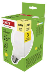 EMOS ZF2D52 LED izzó Filament G95 / E27 / 7, 8 W (75 W) / 1055 lm / Meleg fehér (1525743212)