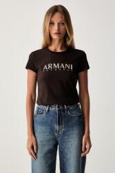 Giorgio Armani női t-shirt pamut elasztánnal - barna L - answear - 25 990 Ft