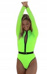  Bikini fürdőruha hosszú ujjú csattal neon M (SK-188)