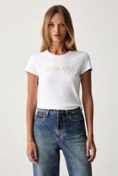 Giorgio Armani női t-shirt pamut elasztánnal - fehér XS - answear - 25 990 Ft