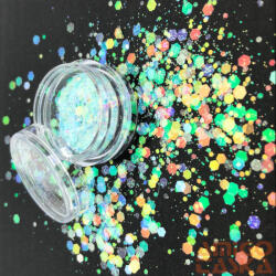 Essaco Körömdíszítő - Flakes - Rainbow - Turquoise (83023)
