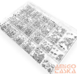  Körömdíszítő Kő - Box - Clear Több méret - Forma kővel - Go2680-148 - (Go2680-148)