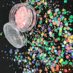 Essaco Körömdíszítő - Flakes - Rainbow - Light Pink (83023)