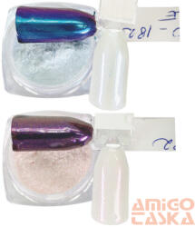  Körömdíszítő - Pigmentpor - Go2680-182 - Kék-Pink (GO2680-182)