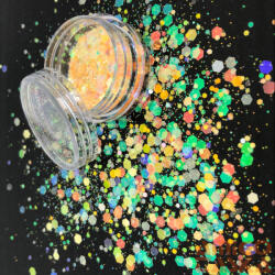 Essaco Körömdíszítő - Flakes - Rainbow - Orange (83023)