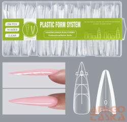  256 Db-Os Plastic Form System - Sandwich Nail Dual Form - 16 Méretben - 84590 (84589)