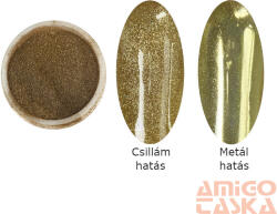 Essaco Körömdíszítő - Chrome Por | Metál Por -qqs-2307104 Gold Powder-Tükörfényes hatás