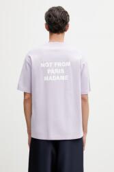 Drôle de Monsieur t-shirt férfi pamut Slogan - lila XL