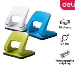 DELI Lyukasztó DELI RIO 20lap vegyes szinben, 1db