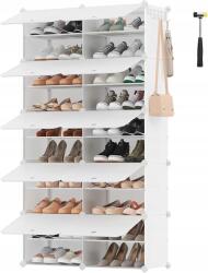 SONGMICS Cipősszekrény Songmics 83 x 156 x 32 cm fehér (LPC035W02)