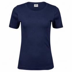 Tee Jays Tricou de damă cu mânecă scurtă Interlock - Albastru marin | 3XL (TJ580N-1000182175)