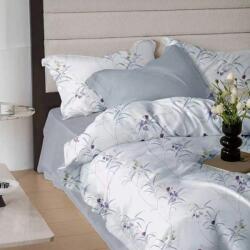 Ralex Pucioasa Lenjerie pat dublu Finet Bumbac 6 piese cu husa saltea 160x200 sau 180x200 cm, pilota 200x230 cm, 2 fete perna 50x70 si 70x70 cm, Gri/Mov (300.257-158953) Lenjerie de pat
