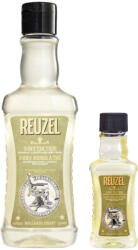 Reuzel - 3-in-1 Tea Tree Shampoo - Teafaolajos Sampon Hajra és Testre Szett (350ml+100ml)