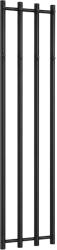 Cerano - Bertini fürdőszoba radiátor - törülközőkampók - oldalsó csatlakozó - 380 W - matt fekete - 1400x351 mm (CER-291027)