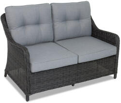 Garden Point Kétszemélyes rattan kerti kanapé Toledo antracit Garden Point (GAP132SO2)