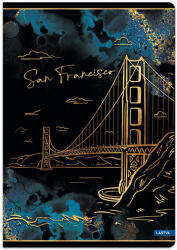 Lastva Füzet, LASTVA Gold City San Francisco, A4, 52 lapos, kockás (FLGCSFA452K)