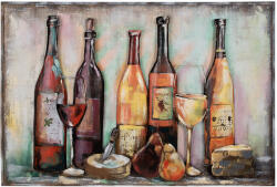Clayre & Eef Tablou decorativ metal multicolor Wine 120x6x80 cm (5WA0194)