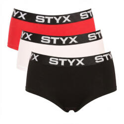 Styx Комплект от три - дамски бикини Styx с пътник многоцветни Styx | Cheren Cherven Byal Mnogotsveten | ЖЕНИ | XL