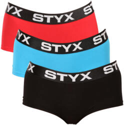 Styx Комплект от три - дамски бикини Styx с пътник многоцветни Styx | Cheren Sin Cherven Mnogotsveten | ЖЕНИ | XL
