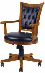 Settimo Scaun de birou clasic Colline din lemn tapitat, rotativ, stil italian (EU402)