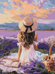 Ideyka Set pictura pe numere, cu sasiu, Pranz in gradina de lavanda, 30x40 cm (KHO8771)