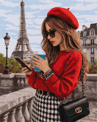 Ideyka Set pictura pe numere, cu sasiu, Bonjours, Paris! , 40x50 cm (KHO8763)
