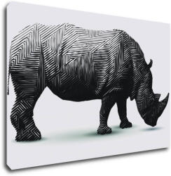 Impresi Kép Rhinoceros black and white - 60 x 40 cm