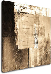 Impresi Kép Beige gold abstract square - 60 x 60 cm