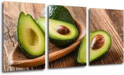 Impresi Kép Avocados on wood - 120 x 60 cm (3-részes)