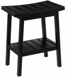 Brius Taburet depozitare 5Five Bambou Natural, bambus, 40x25x46 cm, negru (JJ-174605A)