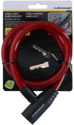 Dunlop Antifurt bicicleta spiralat cu cheie 65cm rosu (871125208264_RED)