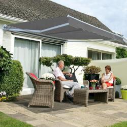 Avenberg Marchiză/Copertină retractabilă manuală cu braț articulat Avenberg CELESTE - Gri argintiu