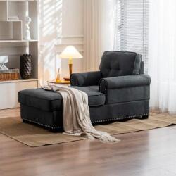 Avenberg Șezlong / canapea Catini VELVET - Gri